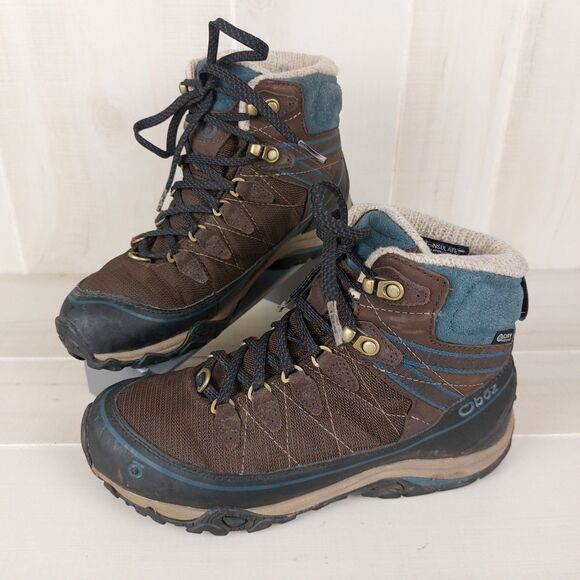 Oboz Juniper Mid B-Dry Hiking Boots Women's 7.5 Brown Waterproof Insulated 200g - Picture 9 of 9